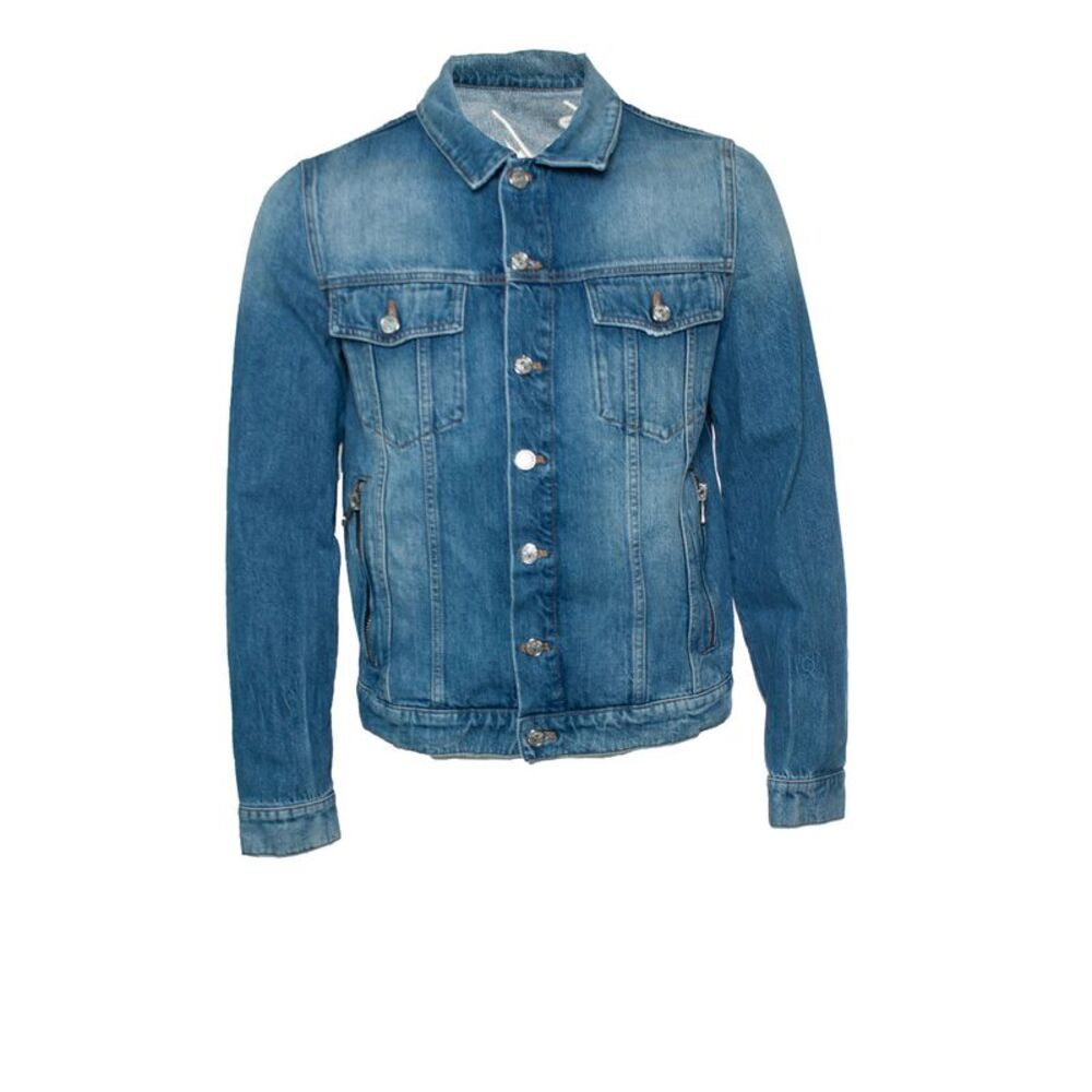 Balmain, Rockstar logo blue denim jacket